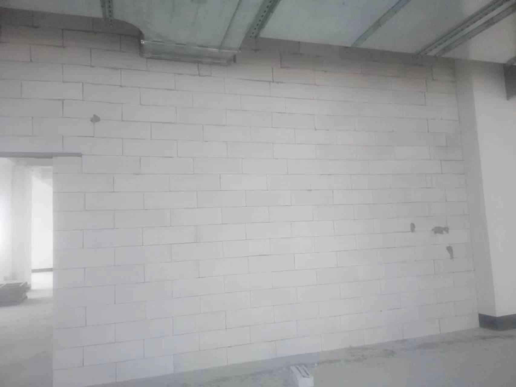 轻质砖隔墙施工现场